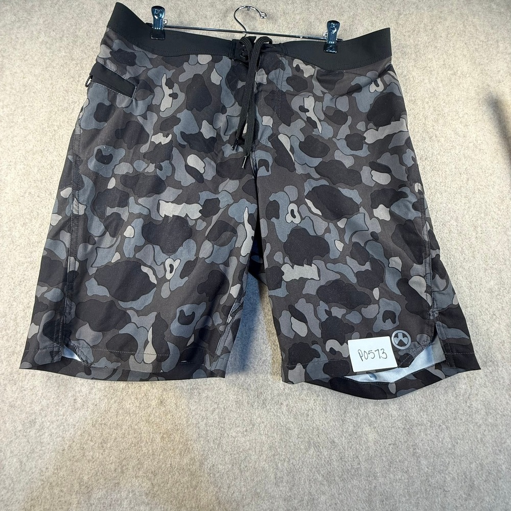 Magpul Industries‎ Mens Camo Board Shorts Grey Black Swim Trunks Size 35